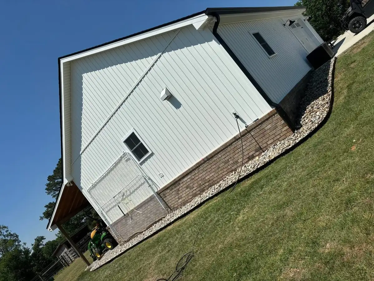 Yard drainage and grading project